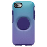 OtterBox + POP Symmetry Series iPhone 7/8/SE(2nd & 3rd Gen) Case - Making Waves Purple and Blue Sparkles Graphic Design, Phonecase, Attached Popsocket, Raised Screen Bumper, Wireless Charging